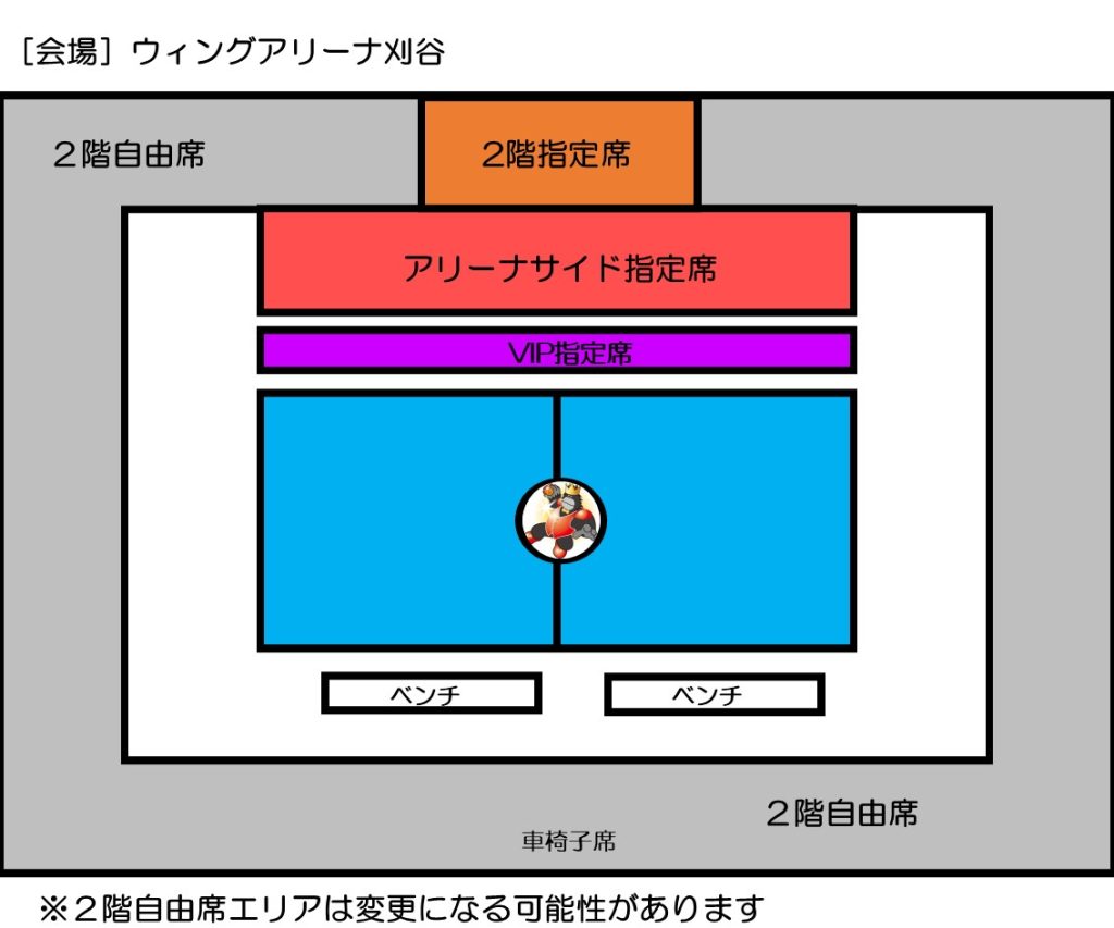 ウィングアリーナ 座席図