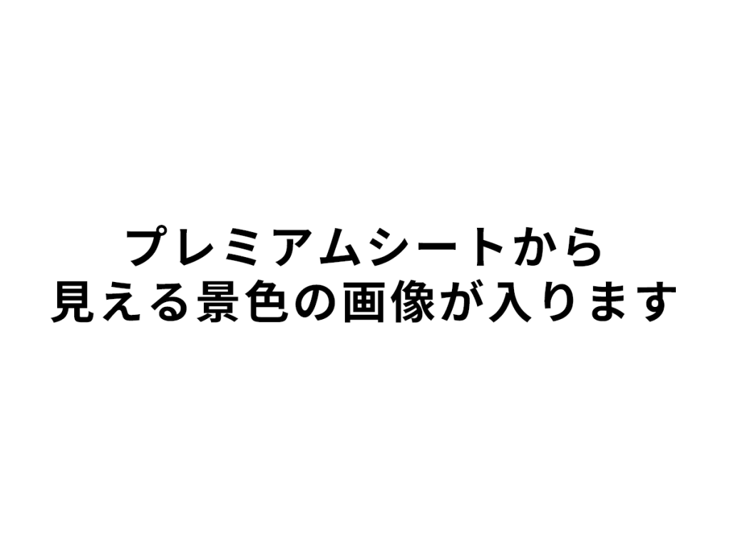 プレミアムシート から見える景色