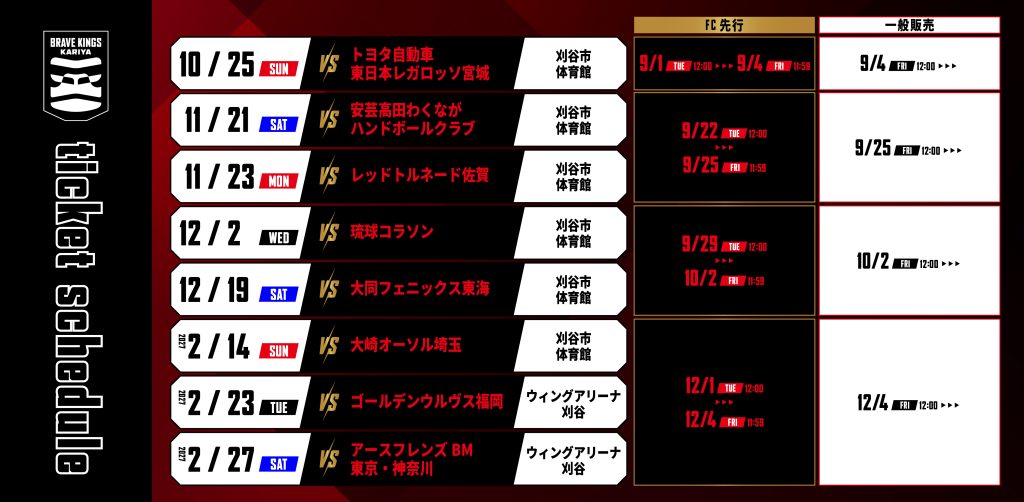 試合スケジュール
