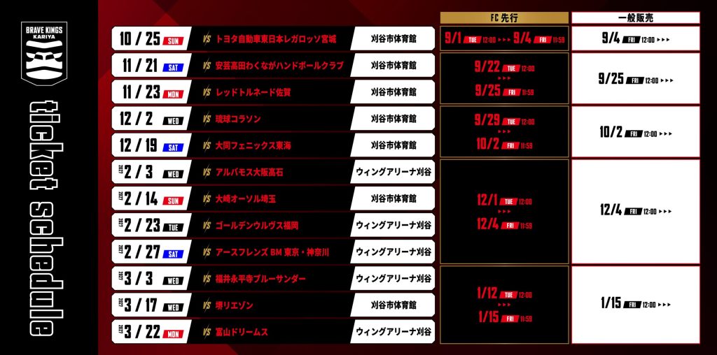 試合スケジュール